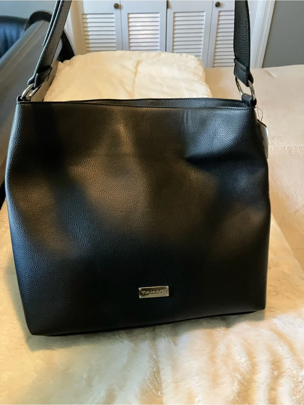 TAHARI Black Leather Purse